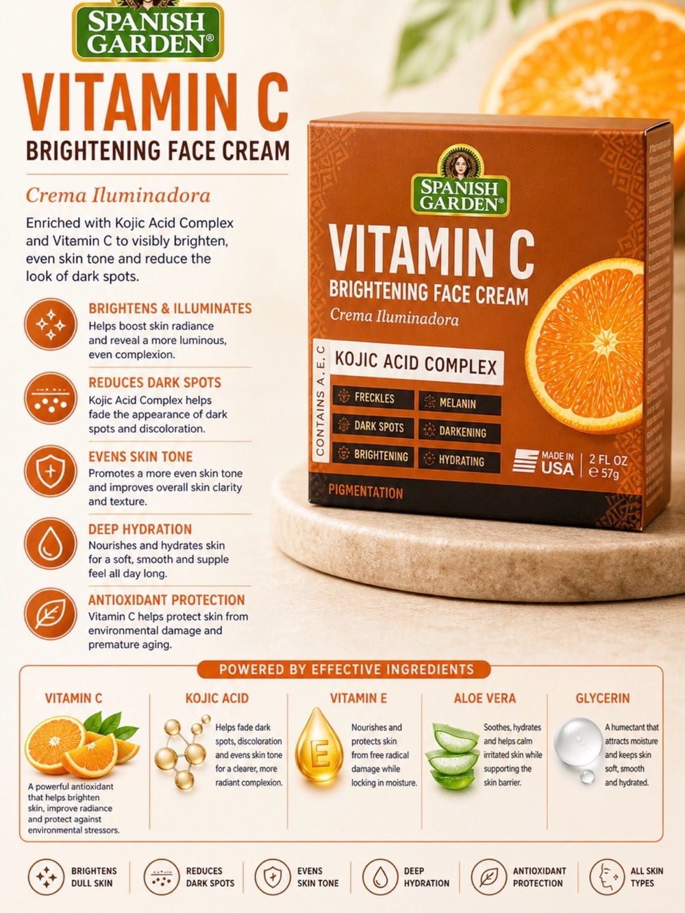 Vitamin C Brightening Face Cream — Orange